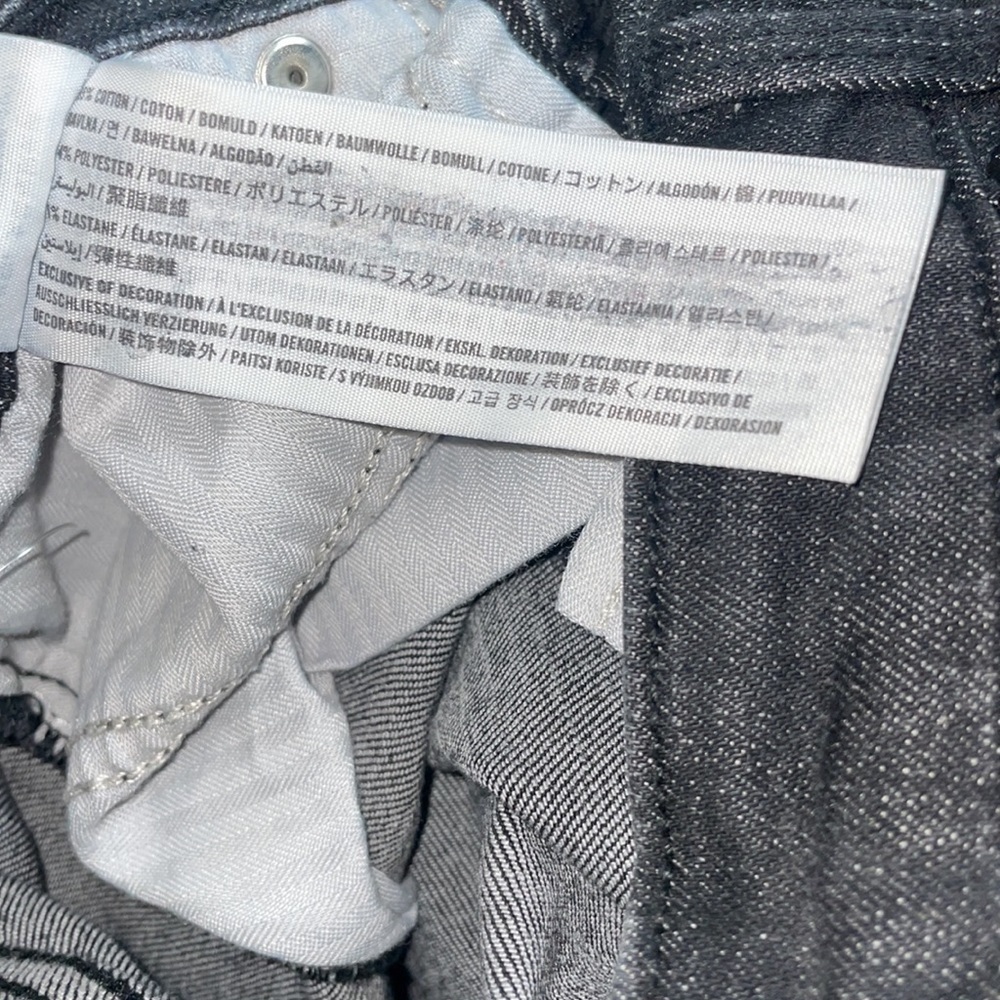 Abercrombie & Fitch Harper Low Rise Ankle Distressed Black Jeans Size 25/0 - Picture 4 of 5